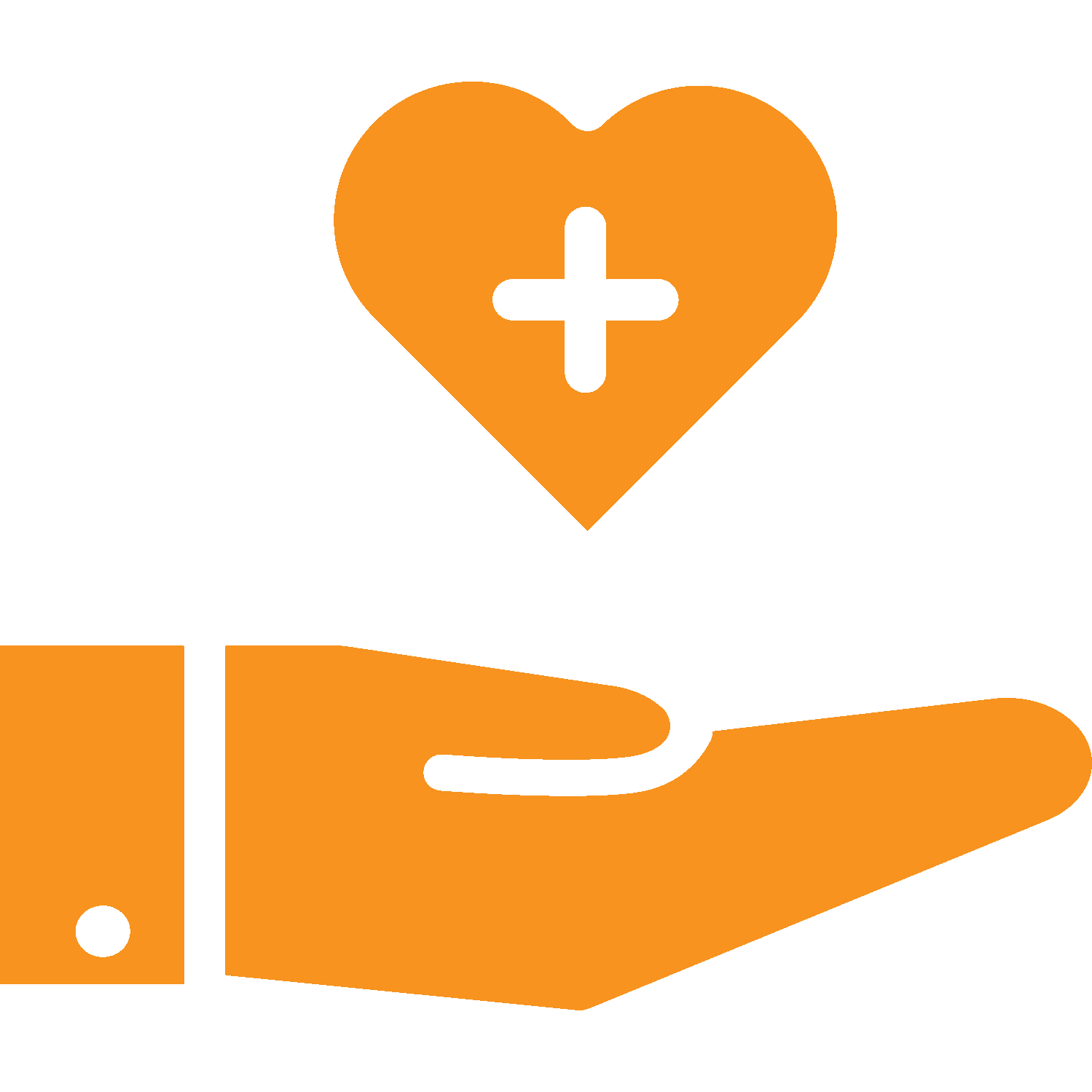 One Hand with Heart and plus sign for additional coverage