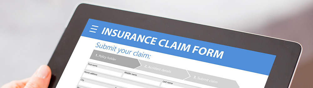 claim form on tablet